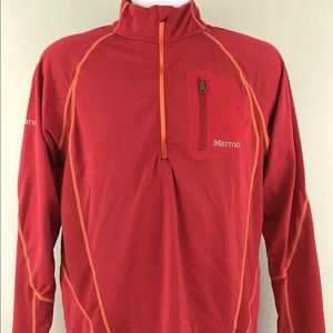 Marmot running 1/2 zip pullover w/thumb holes
